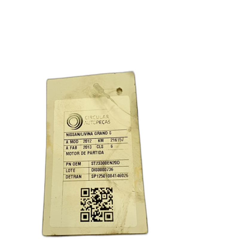 MOTOR DE PARTIDA NISSAN LIVINA GRAND S 1.8 16V 2012/2013