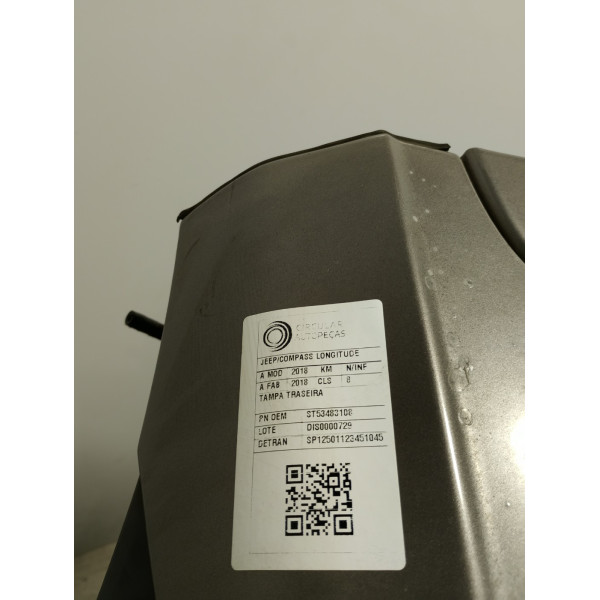 TAMPA TRASEIRA JEEP COMPASS LONGITUDE 2.0 4X2 FLEX 2018