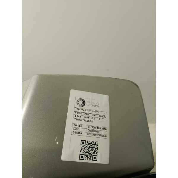 TAMPA TRASEIRA PRATA FORD KA 1.0 8V ST FLEX 3P 2009