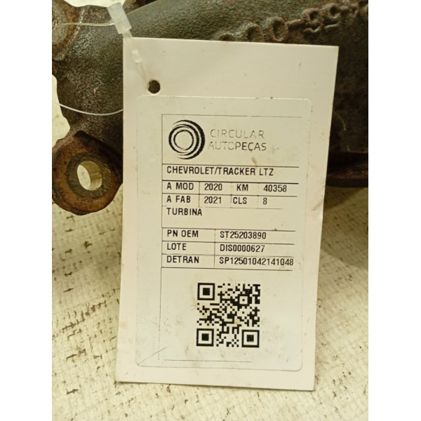 TURBOCOMPRESSOR TURBINA CHEVROLET TRACKER LTZ 1.2 FLEX 20/21