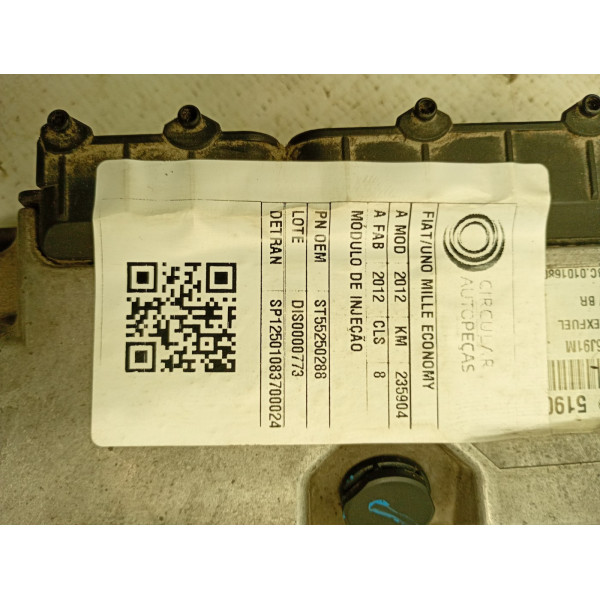 MÓDULO DE INJEÇÃO FIAT UNO MILLE WAY ECONOMY 1.0 F.FLEX 2012