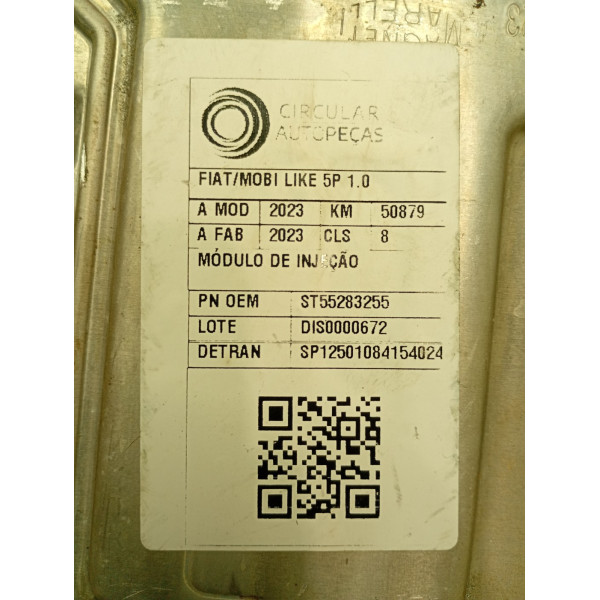 MÓDULO DE INJEÇÃO FIAT MOBI LIKE 1.0 FIRE FLEX 2023