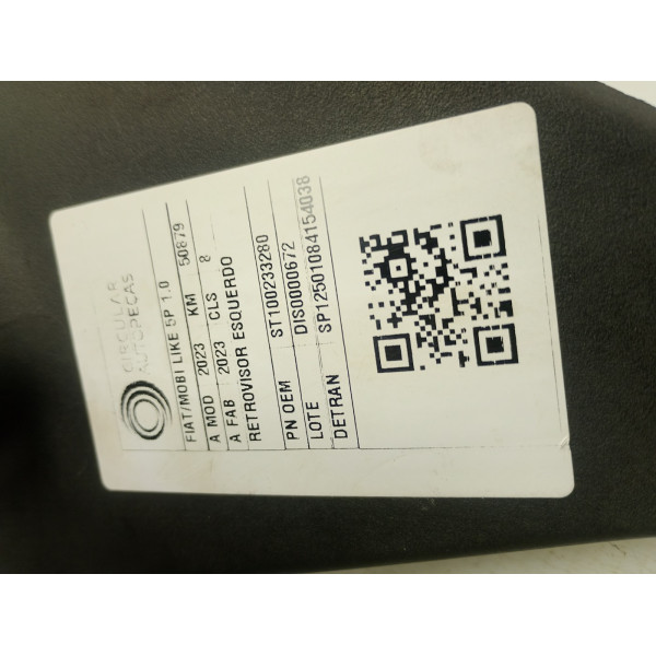 RETROVISOR ESQUERDO FIAT MOBI LIKE 1.0 FIRE FLEX 2023