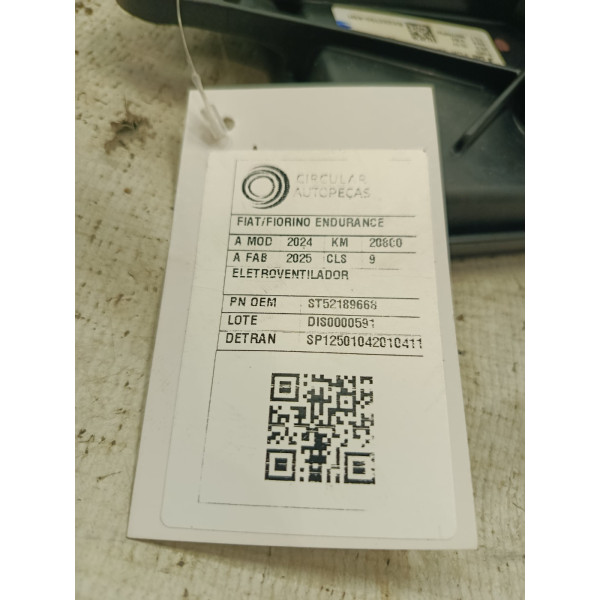 ELETROVENTILADOR FIAT FIORINO ENDURANCE 1.3 FLEX 2024/2025