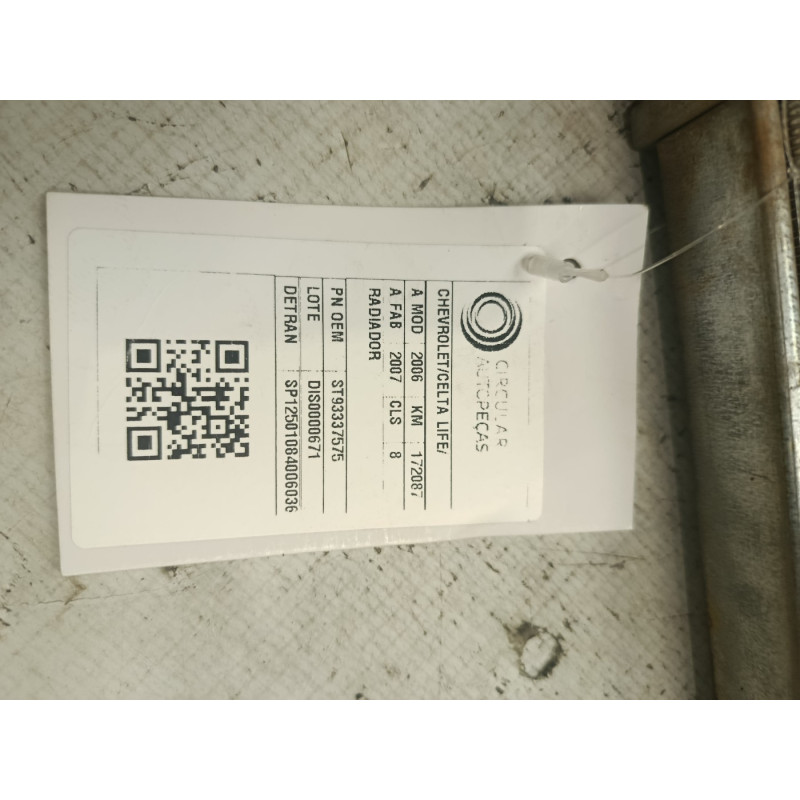 RADIADOR CHEVROLET CELTA LIFE/ LS 1.0 MPFI 8V FLEX 2006/2007