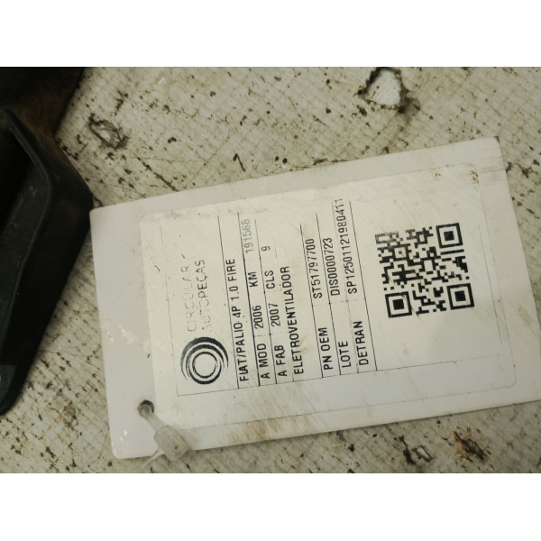 ELETROVENTILADOR FIAT PALIO 1.0 FIRE FLEX 2006/2007