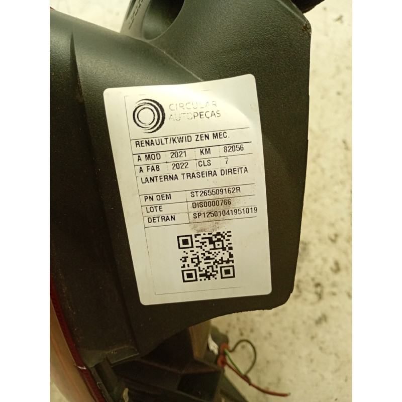 LANTERNA TRASEIRA DIREITA RENAULT KWID ZEN 1.0 FLEX 2021/22