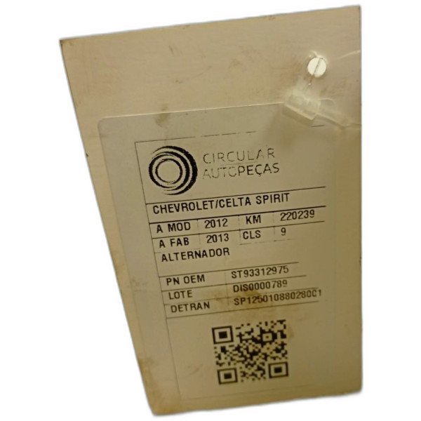 ALTERNADOR CHEVROLET CELTA SPIRIT/LT 1.0 MPFI 8V 2012/13