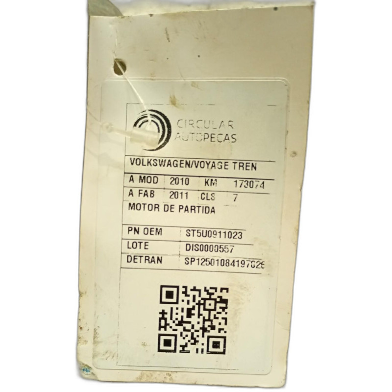 Motor Partida Gol Saveiro Voyage Golf 1.0 1.6 Power 10 Dente