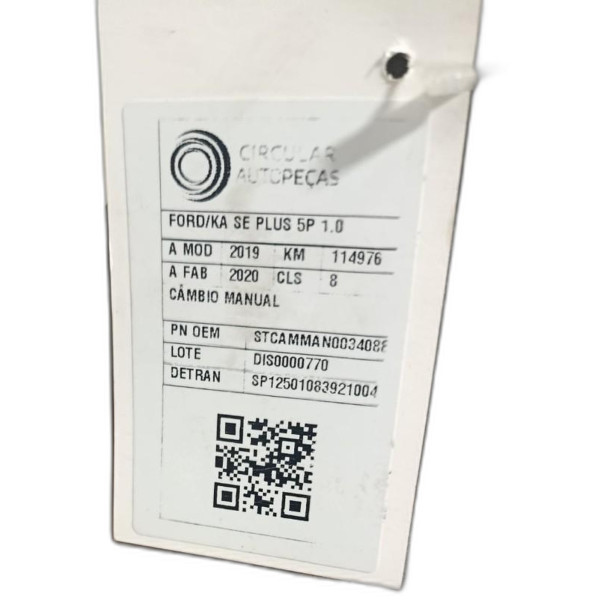 CÂMBIO MANUAL FORD KA 1.0 SE/SE PLUS TIVCT FLEX 2019/2020