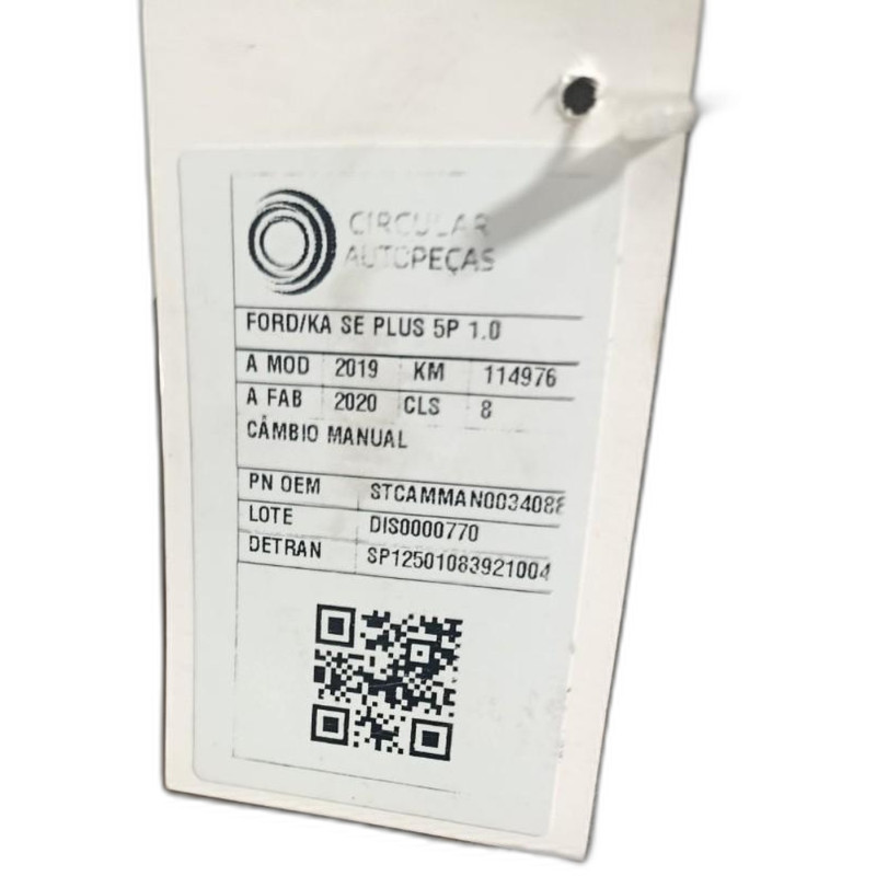 CÂMBIO MANUAL FORD KA 1.0 SE/SE PLUS TIVCT FLEX 2019/2020