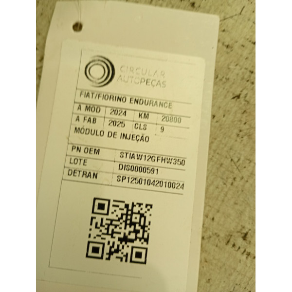 MÓDULO DE INJEÇÃO FIAT FIORINO ENDURANCE 1.3 FLEX 2024/2025