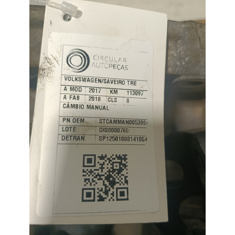 Caixa Câmbio Saveiro Gol Spacefox Voyage 1.6 8v IMotion 8/19