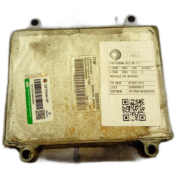 MÓDULO DE INJEÇÃO FIAT SIENA HLX 1.8 MPI FLEX 8V 4P 2007