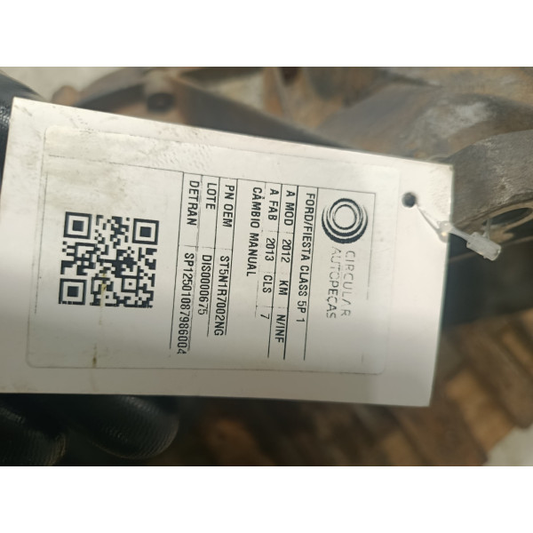 CÂMBIO MANUAL FORD FIESTA 1.0 8V FLEX/CLASS 2012/2013
