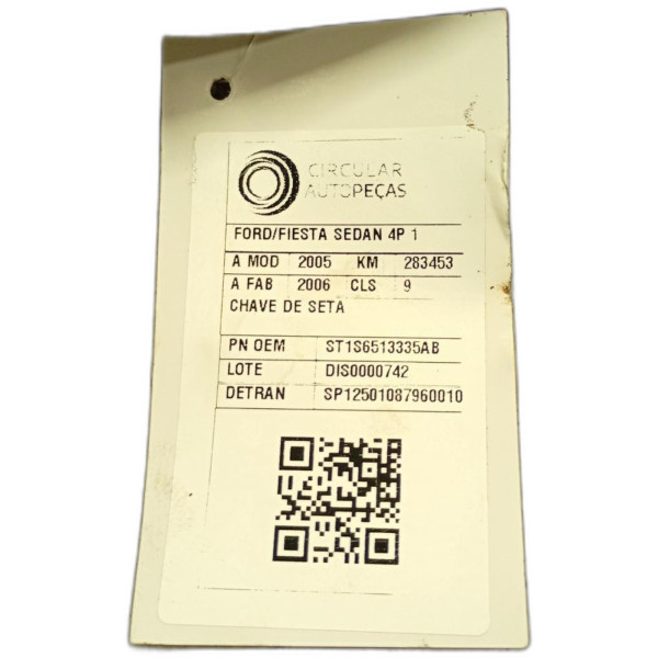 CHAVE DE SETA FORD FIESTA SED. 1.6 8V FLEX 4P 2005/06