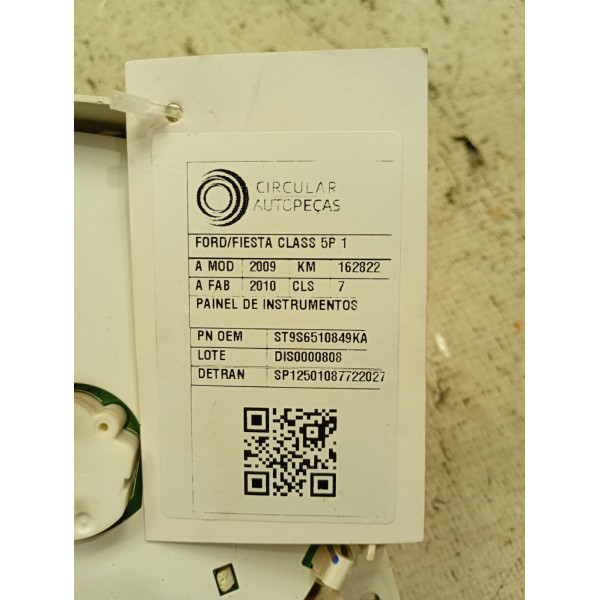PAINEL DE INSTRUMENTOS FORD FIESTA 1.0 8V FLEX/CLASS 2009/10