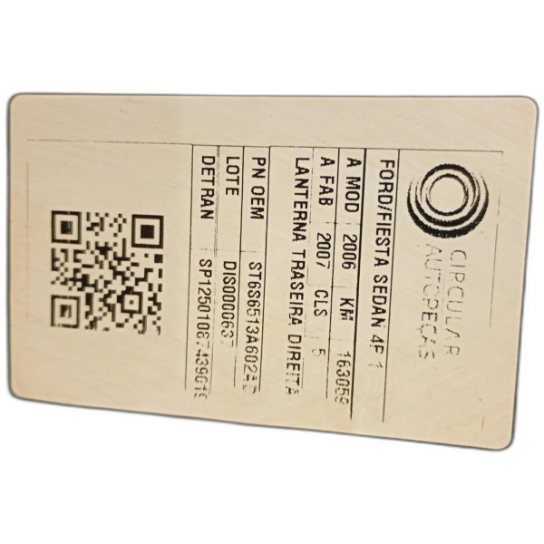 LANTERNA TRASEIRA DIREITA FORD FIESTA SEDAN 2006/2007