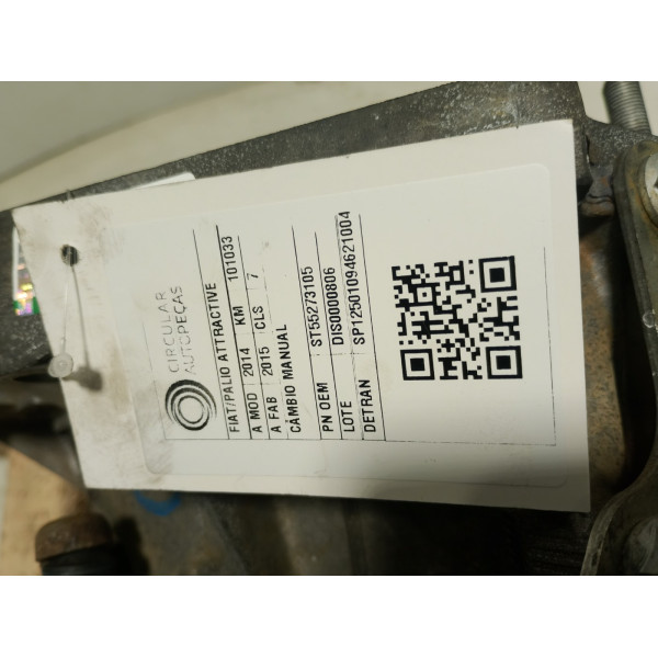 CÂMBIO MANUAL FIAT PALIO ATTRA./ITÁLIA 1.4 2014/2015