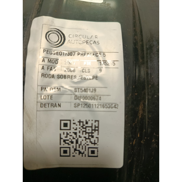 (FERRO) RODA LIGA LEVE ARO 17 5 FUROS DIAMANTADA PEUGEOT 307