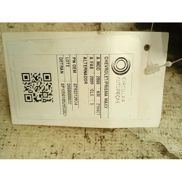 Alternador Corsa Celta Montana Agile 1.0 1.4 1.8 60A Pug3Fio
