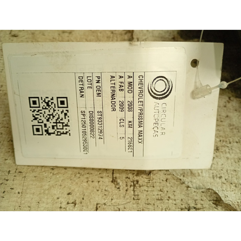Alternador Corsa Celta Montana Agile 1.0 1.4 1.8 60A Pug3Fio