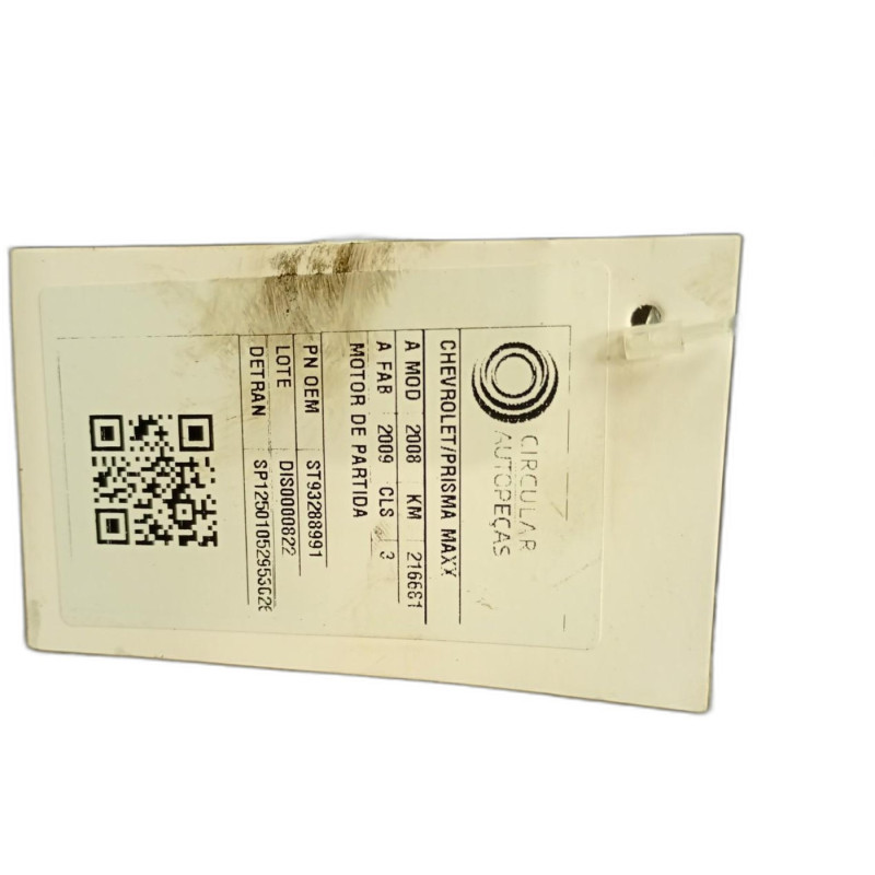 MOTOR DE PARTIDA CHEVROLET PRISMA MAXX 1.4 ECONO 2008/09