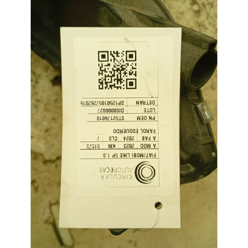 FAROL ESQUERDO FIAT MOBI LIKE 1.0 FIRE FLEX 2023/2024