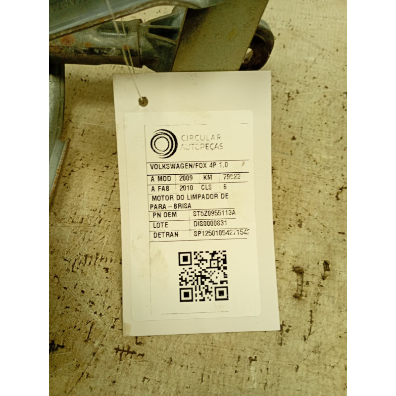 MOTOR DO LIMPADOR DE PARA-BRISA VOLKSWAGEN FOX 1.0 2009/2010