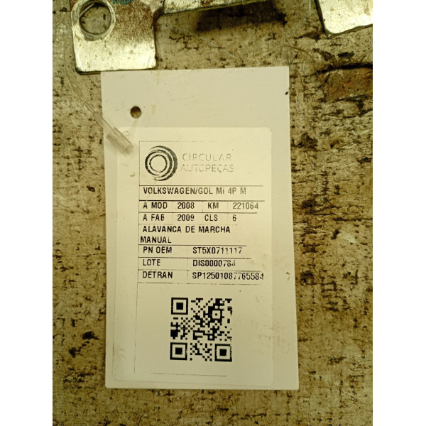 ALAVANCA DE MARCHA MANUAL VOLKSWAGEN GOL 1.0 T.FLEX 2008/09