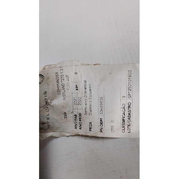 SEMI-EIXO DIFERENCIAL DIANT ESQ JEEP COMMANDER OVER 1.3 21/22