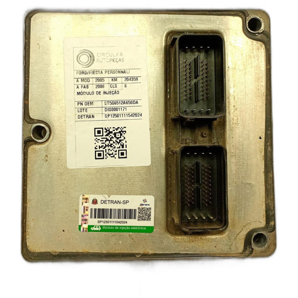 MÓDULO DE INJEÇÃO FORD FIESTA PERSONNALITÉ 1.0 8V 66CV 2006