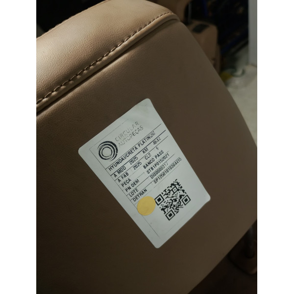 BANCO DO PASSAGEIRO HYUNDAI CRETA PLATINUM 1.0 TB 2025