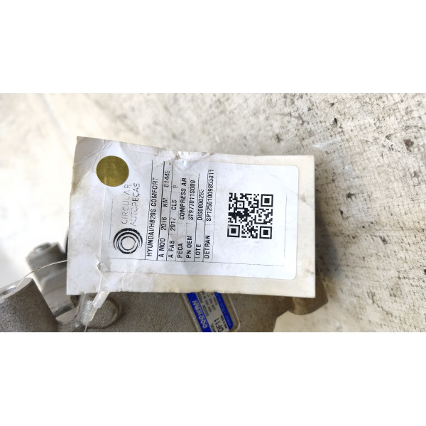 COMPRESSOR AR-CONDICIONADO HYUNDAI HB20S COM PLUS 1.0 16/17