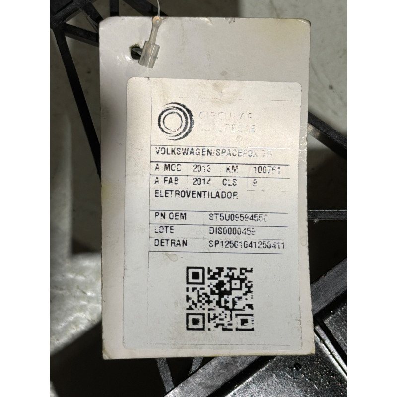 ELETROVENTILADOR VOLKSWAGEN SPACEFOX TREND MOTION 1.6 13/14