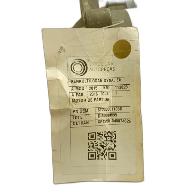 MOTOR DE PARTIDA RENAULT LOGAN DYNA. EASYR HI-FLEX 1.6 15/16
