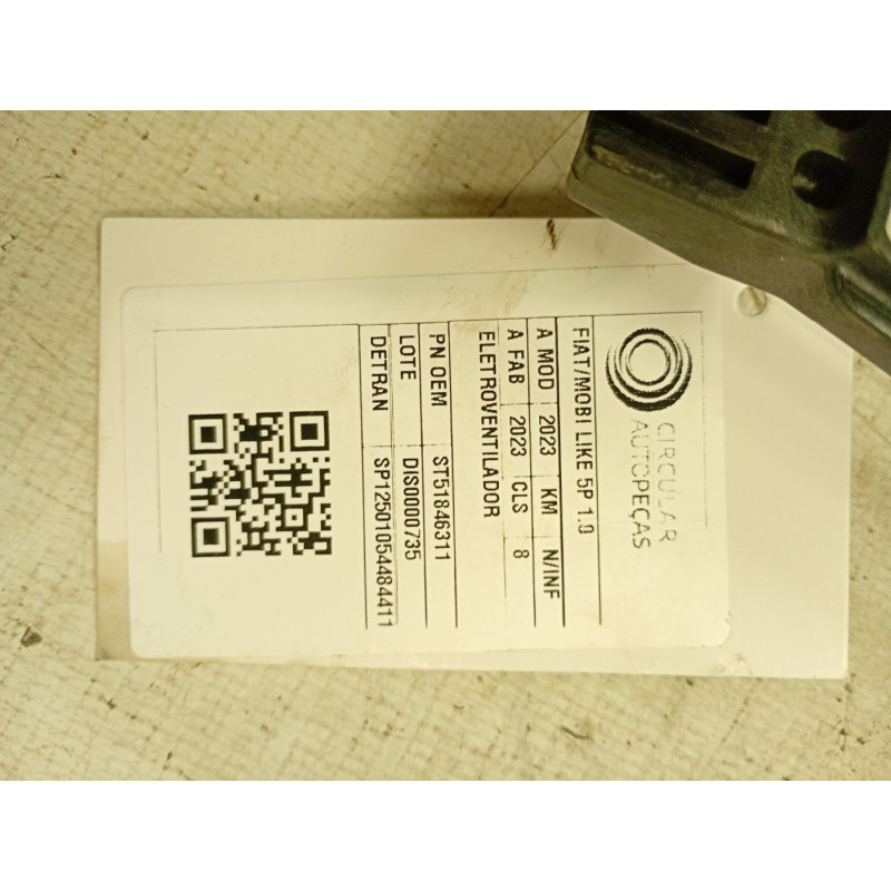ELETROVENTILADOR FIAT MOBI LIKE 1.0 FIRE FLEX 2023/2023