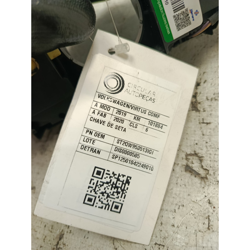 ALAVANCA COM CHAVE DE SETA VOLKSWAGEN VIRTUS 200 TSI 19/20