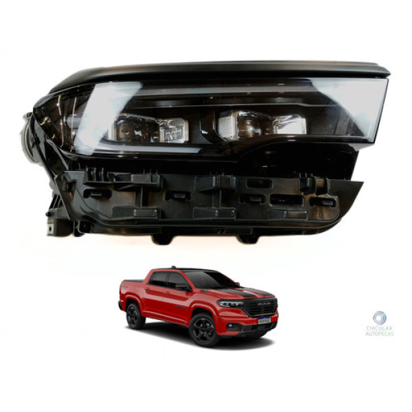 Farol Dianteiro Direito Ram Rampage R/t Hurric 2023/2024