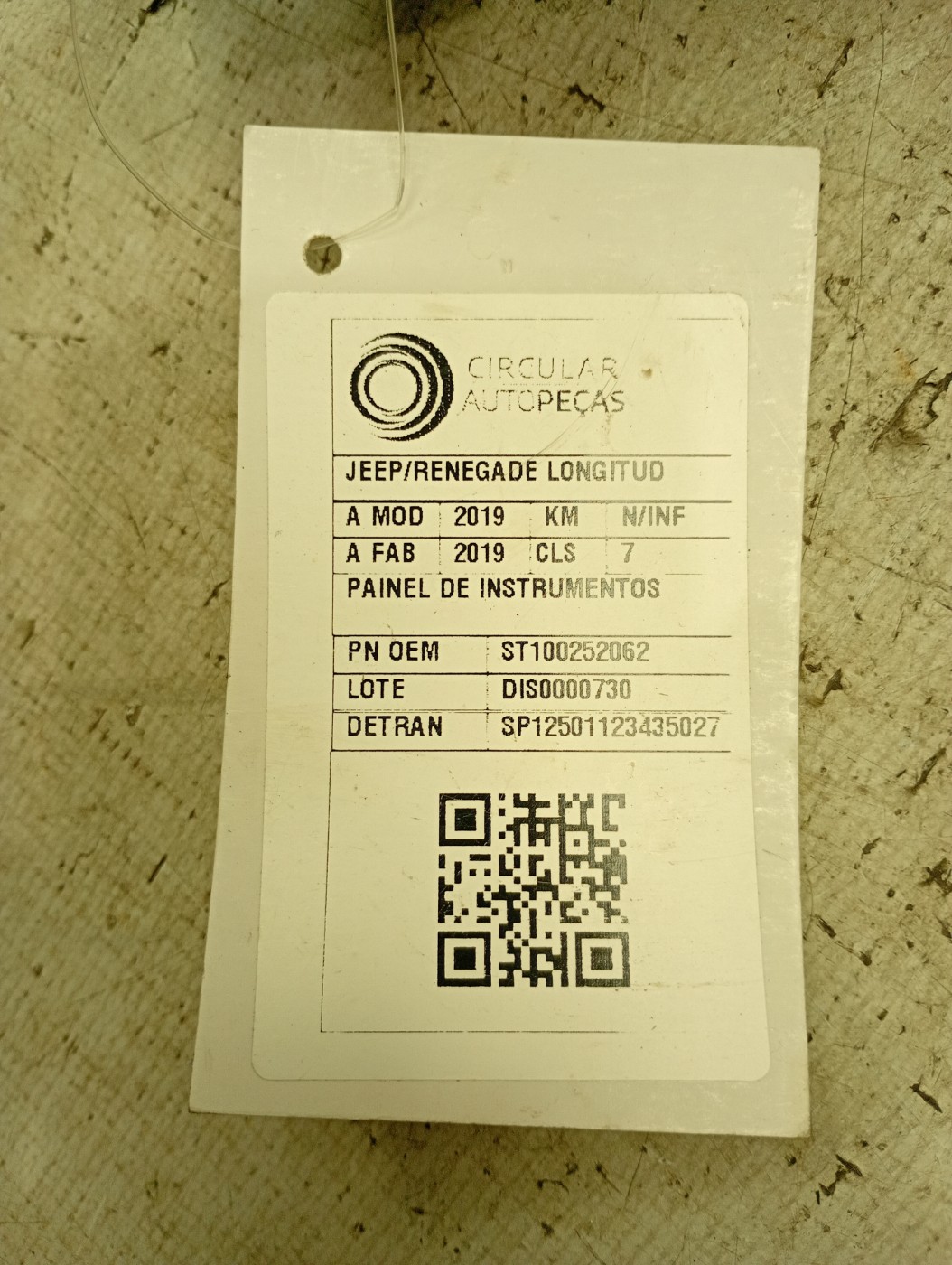 PAINEL INSTRUMENTOS JEEP RENEGADE LONG 1.8 4X2 16V 2019 - ST100252062 - 