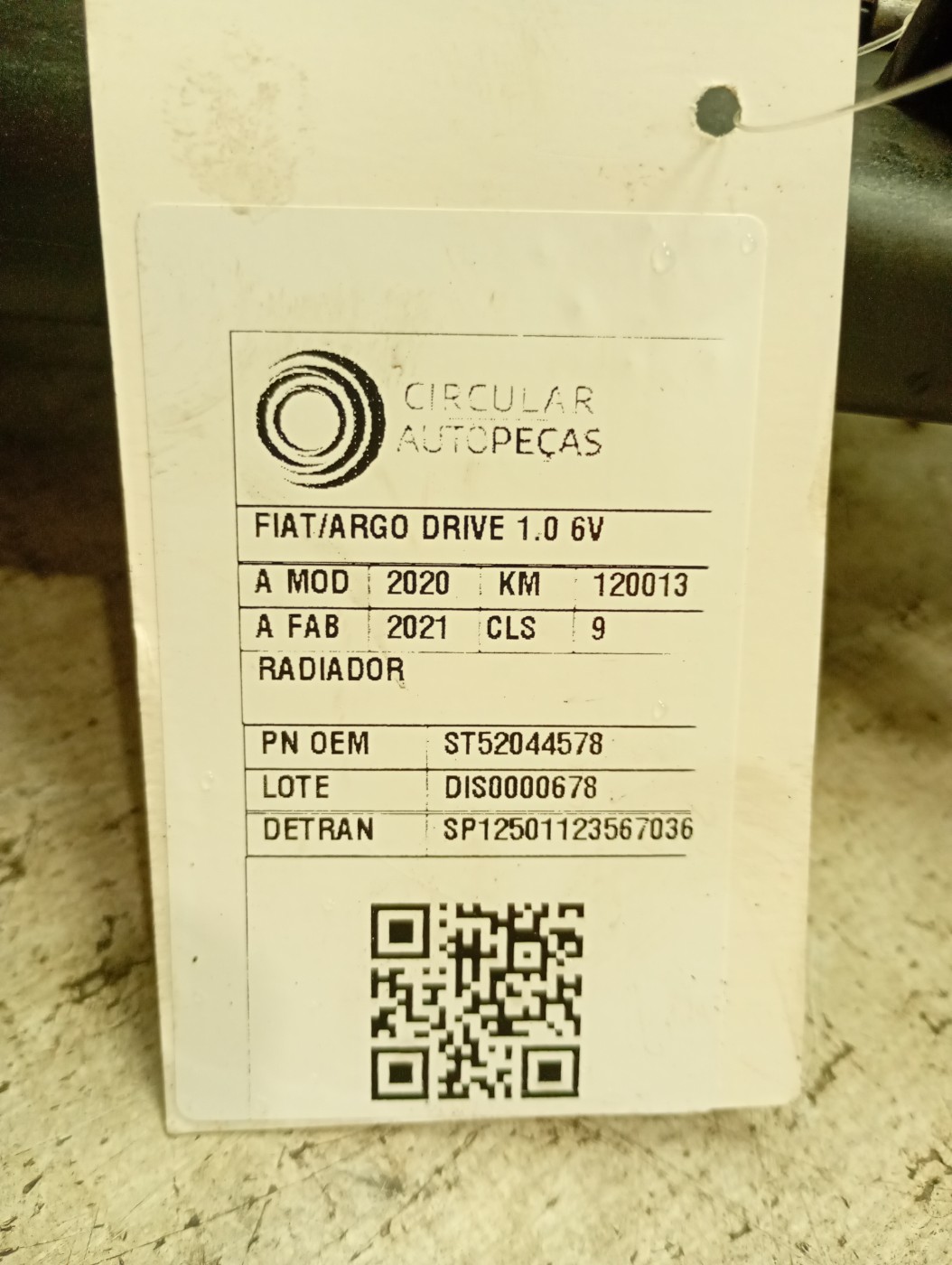 RADIADOR ÁGUA - 52044578 - 