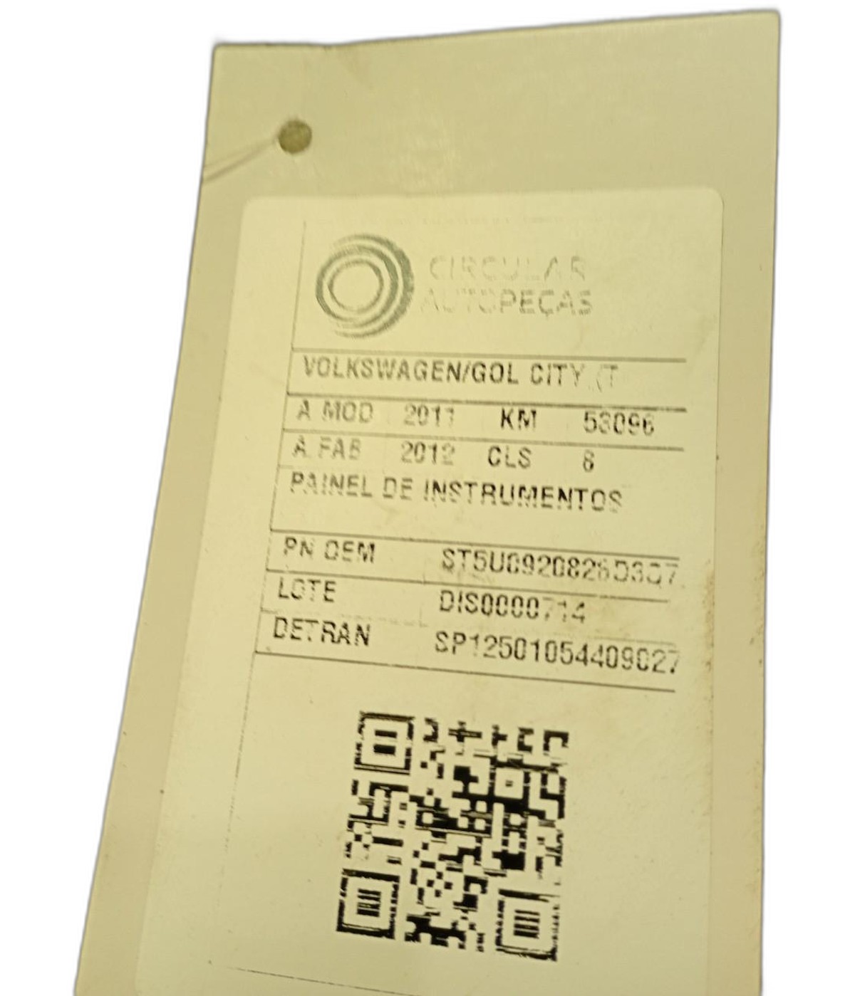 Instrumento - 5U0920826D3Q7 - Gol, Voyage
