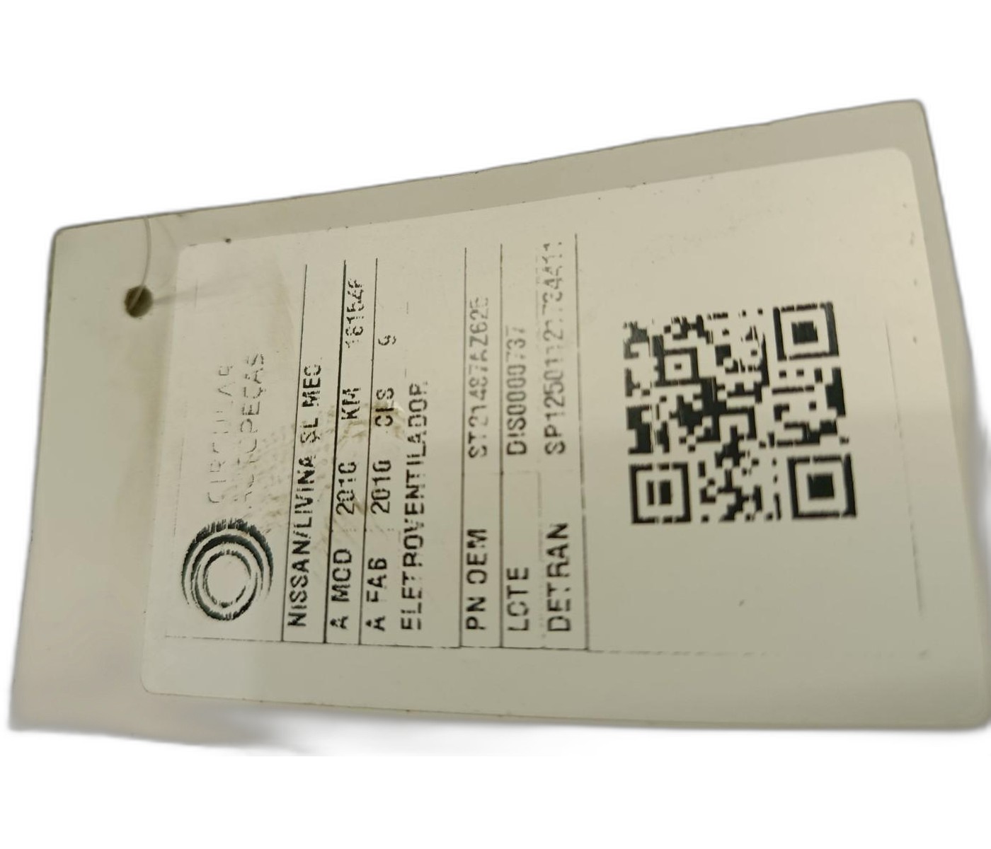 ELETROVENTILADOR NISSAN LIVINA SL 1.6 16V FLEX FUEL 2010 - 21487AZ625 - 