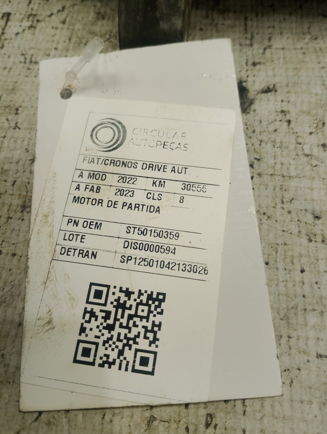 MOTOR PARTIDA SEGURANCA ANTIGA BOSCH KW 1 0 - 50150359 - 