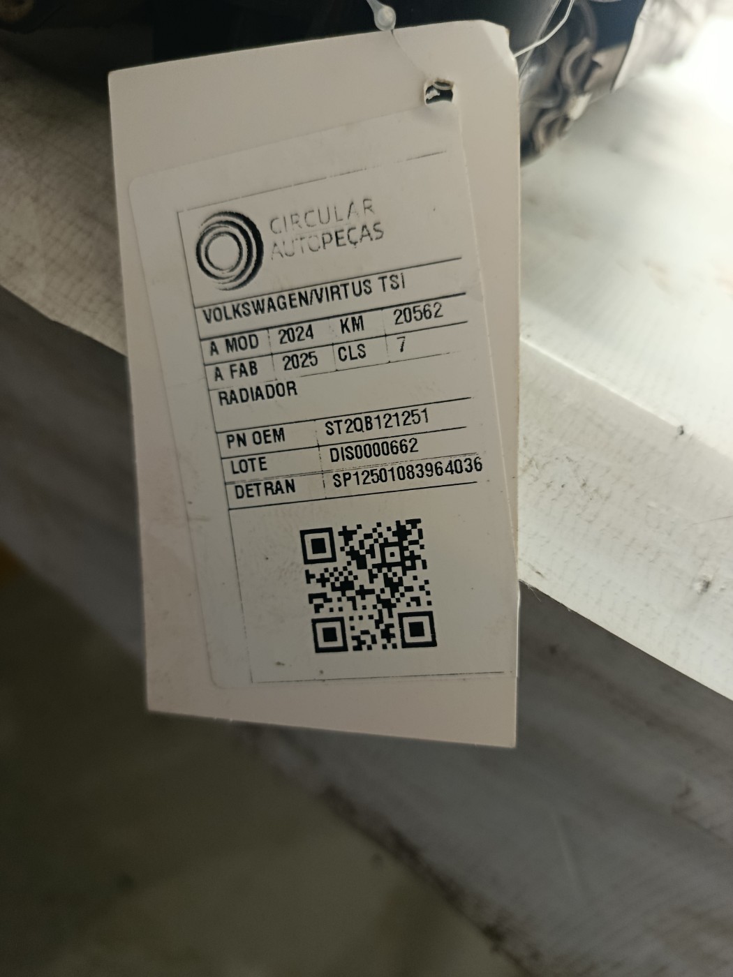 RADIADOR - 2QB121251 - OUTROS
