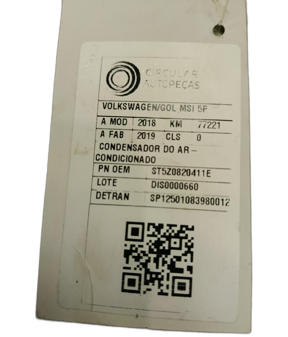 Condensador Ar Condicionado - 5Z0820411E - Gol, SpaceFox, Polo