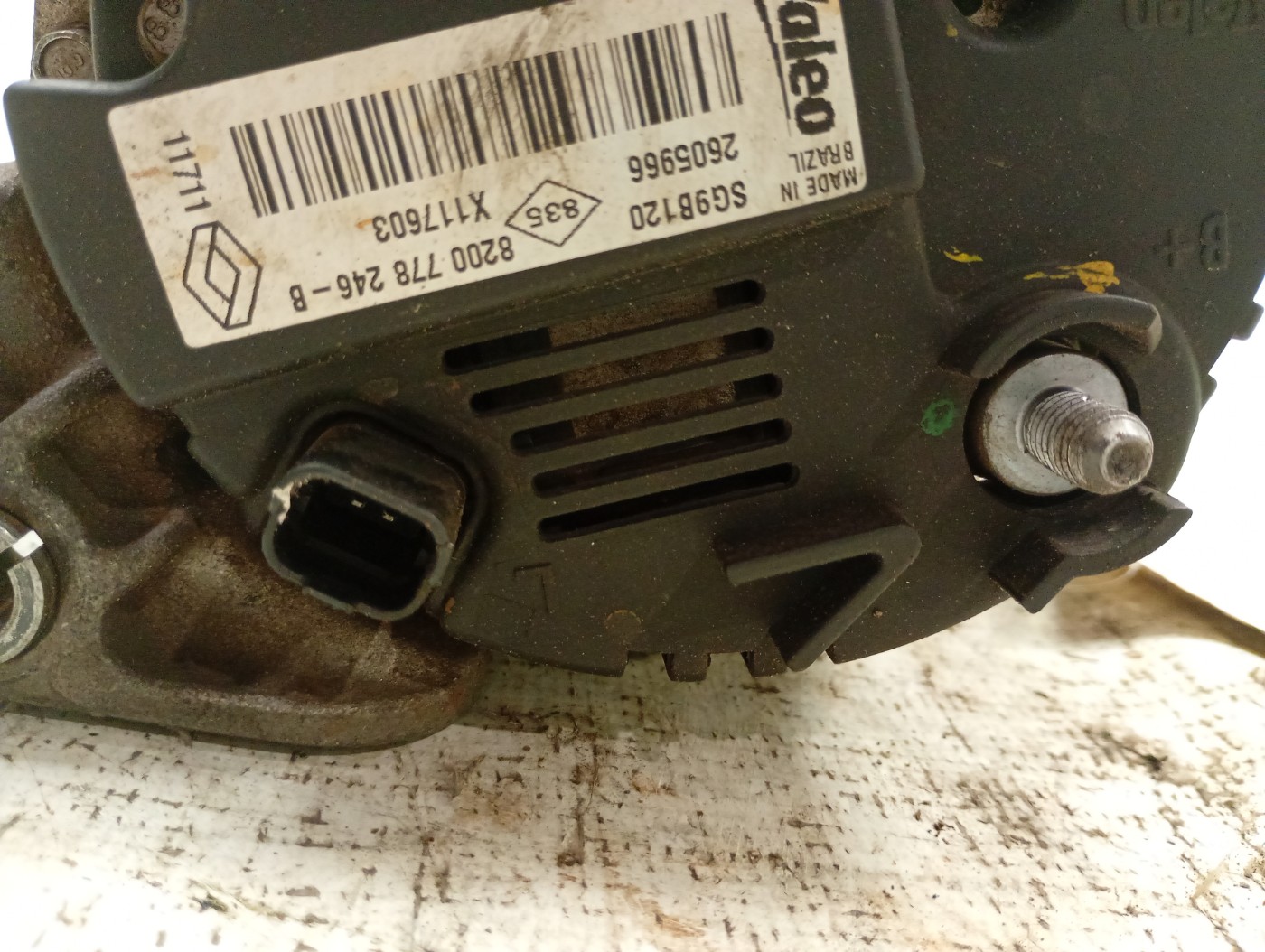 ALTERNADOR RENAULT CLIO RN/ALIZÉ/EXPR./1.0 HI-POWER 2002 - 8200660045 - 