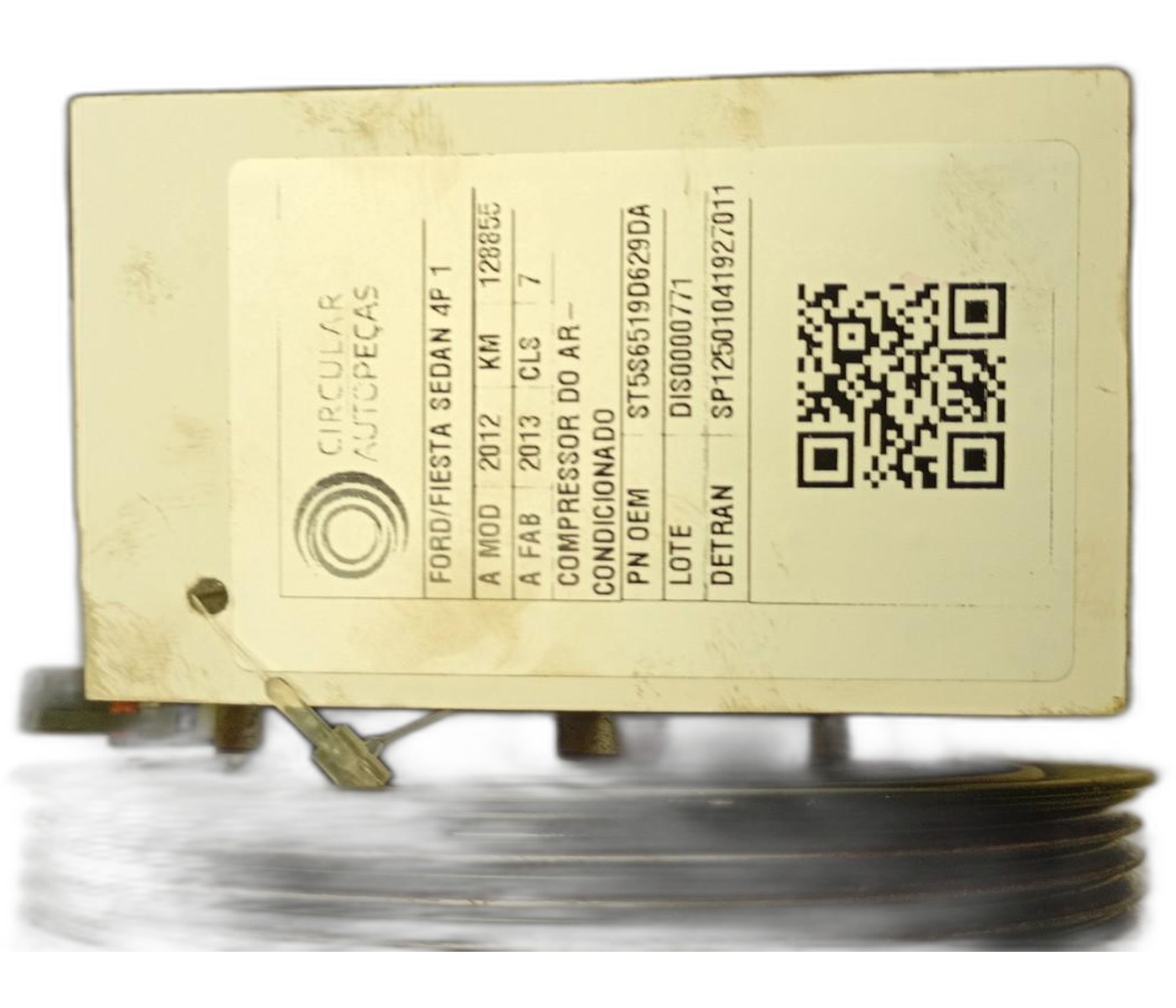 COMPRESSOR AR-CONDICIONADO FORD ECOSPORT XLS 1.6 2006/06 - ST5S6519D629DA - 