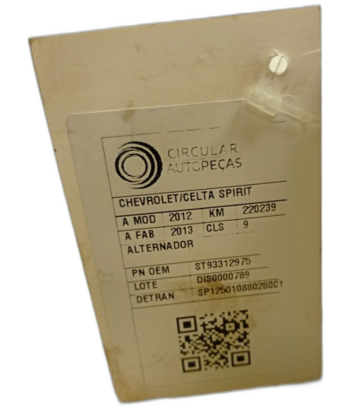 ALTERNADOR CHEVROLET CELTA SPIRIT/ LT 1.0 MPFI 2013/2014 - 93312975 - 