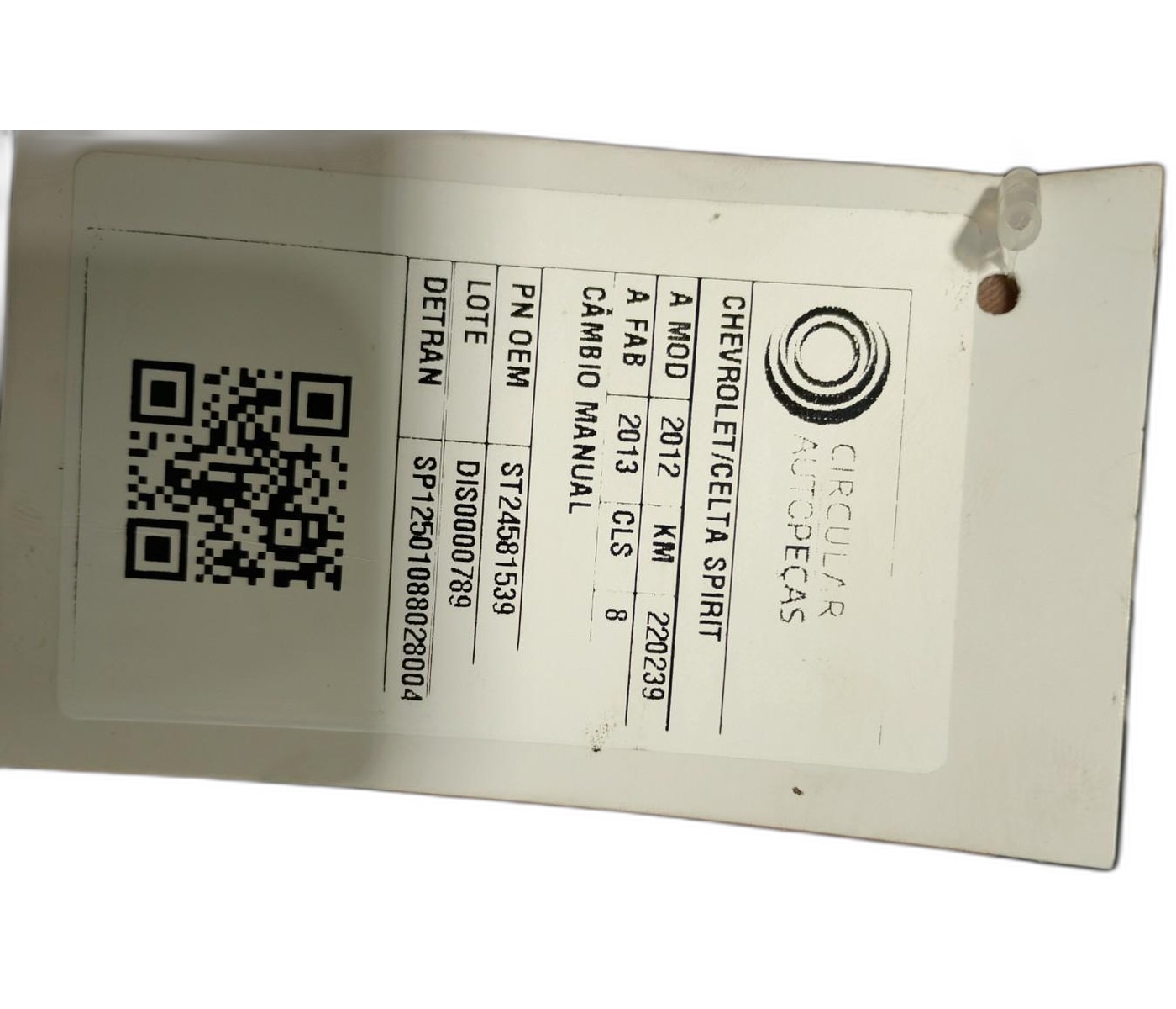 CÂMBIO MANUAL CHEVROLET CELTA LIFE/ LS 1.0 MPFI 8V 2012/2013 - 24581539 - 